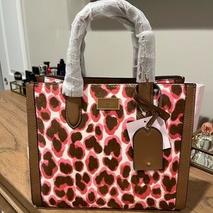 Kate spade leopard tote